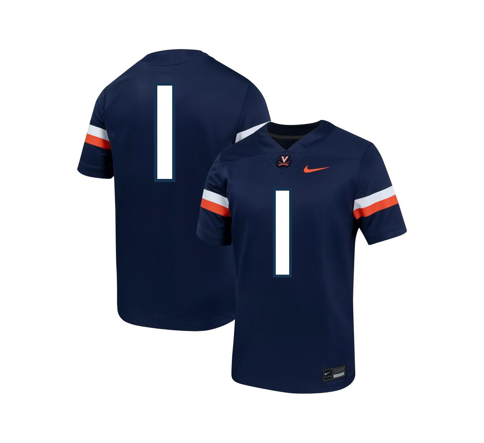 Джерси Nike Men's 1 Navy Virginia Cavaliers Untouchable Football