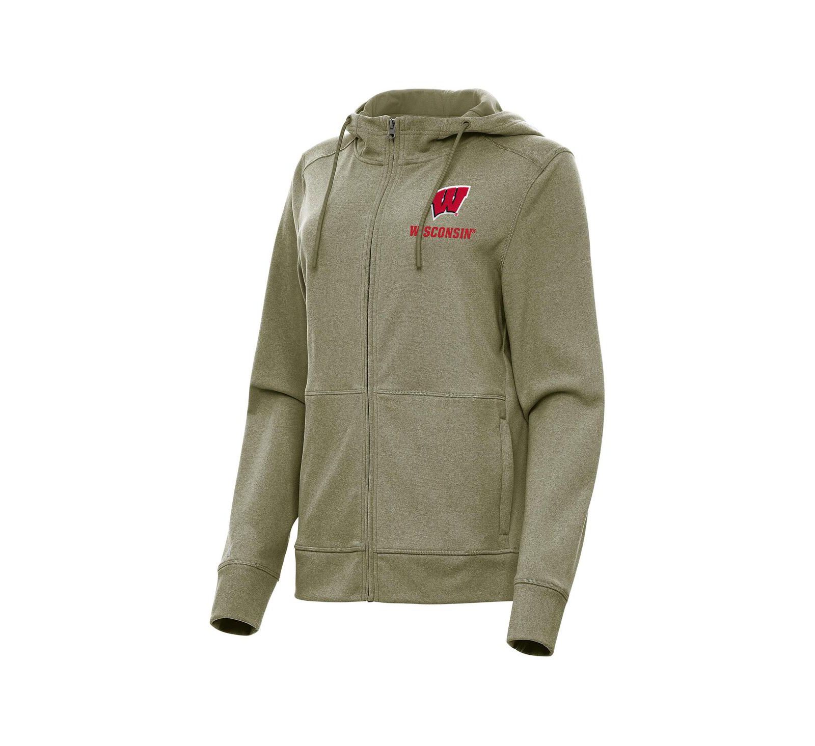Женская толстовка Antigua Wisconsin Badgers Olive