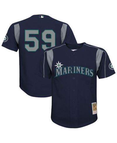 Mitchell & Ness джерси Felix Hernandez Navy Seattle Mariners Mesh Batting Practice для мальчиков и девочек