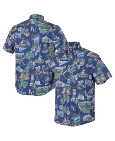 Мужская рубашка Reyn Spooner Royal Kansas City Royals Scenic Tri-Blend Button-Down