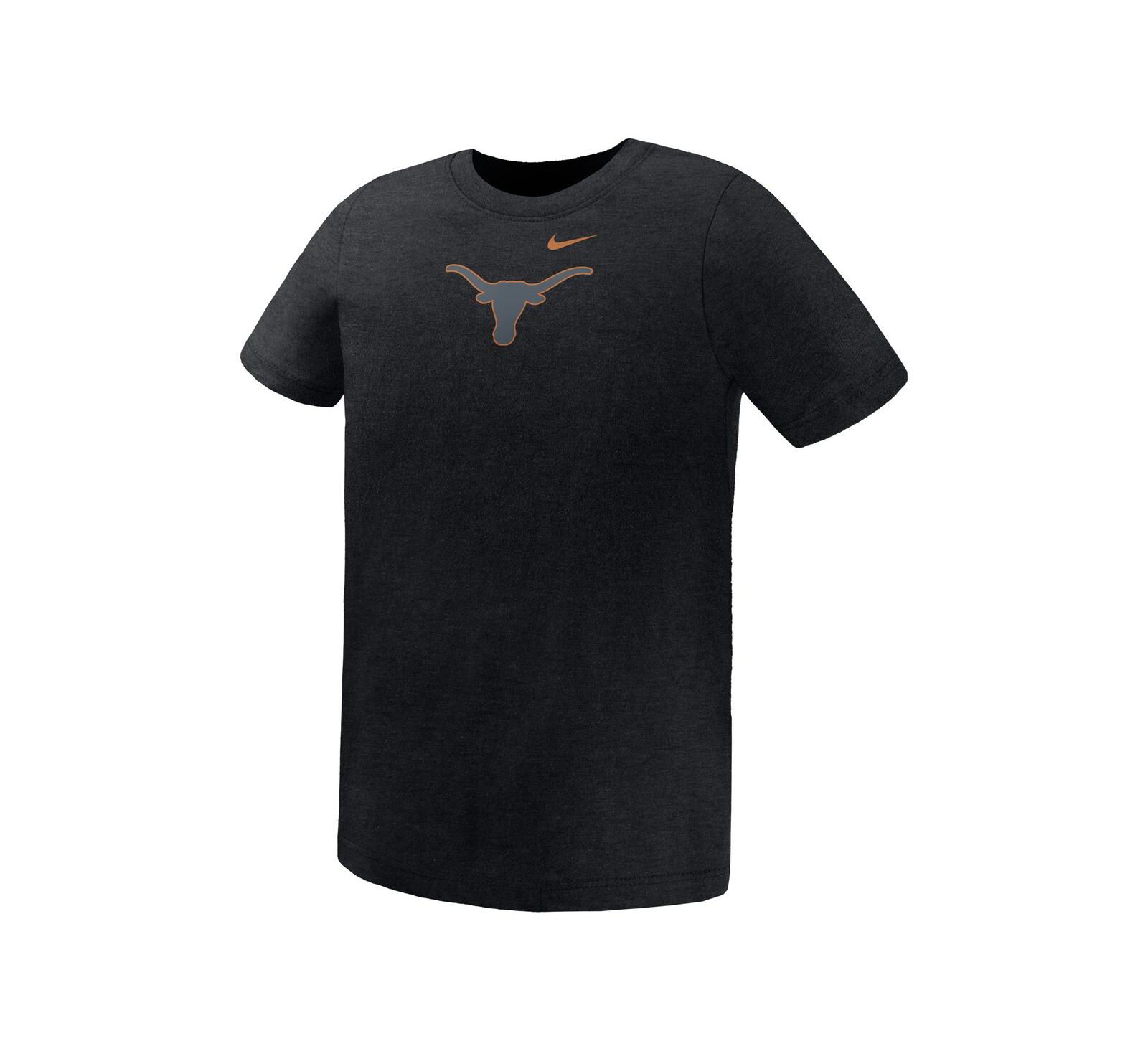 Nike футболка для мальчиков и девочек с цветным акцентом Legend Color Pop команды Texas Longhorns, чёрная