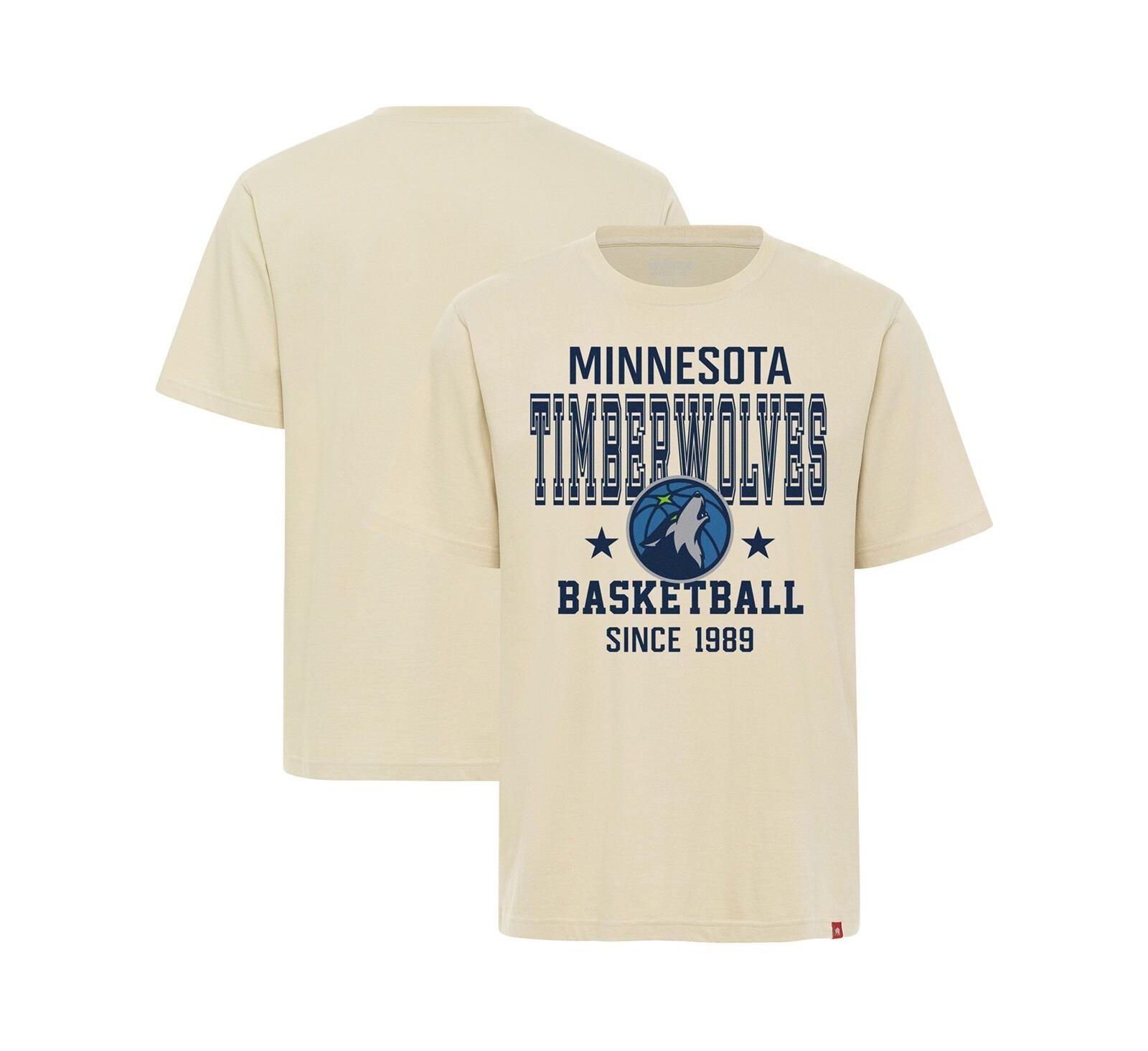 Sportiqe Men's and Women's Cream Minnesota Timberwolves Duke Premium T-Shirt