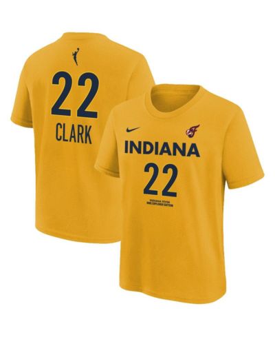 Футболка Nike Caitlin Clark Gold Indiana Fever для мальчиков и девочек