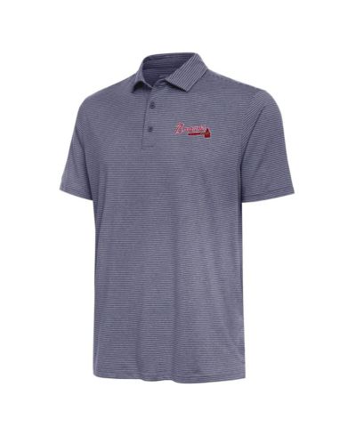 Мужская поло футболка Antigua Heather Navy Atlanta Braves Scheme