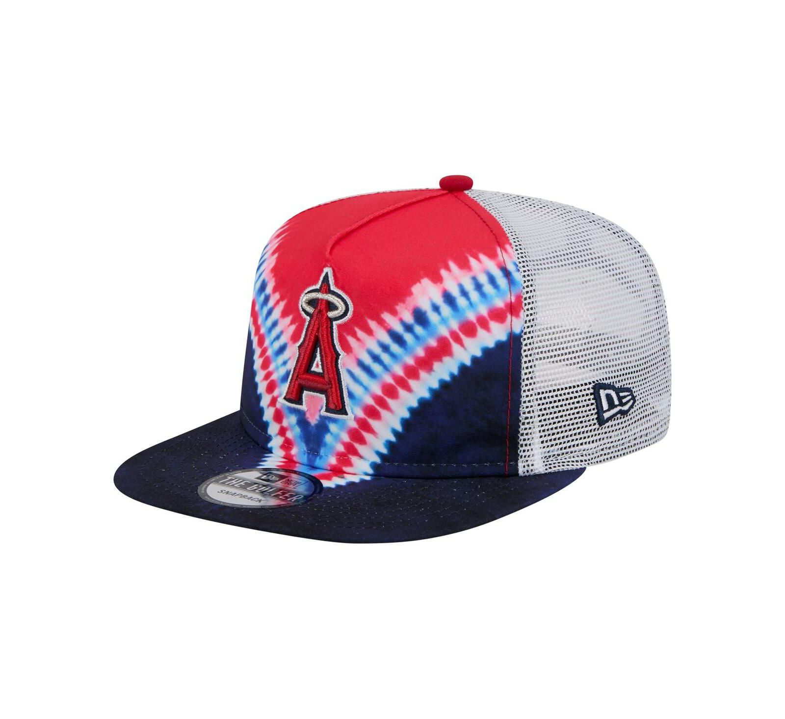 New Era Men's Los Angeles Angels Tie-Dye Golfer Trucker Adjustable Hat