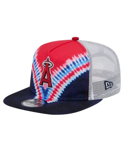 Мужская кепка New Era Los Angeles Angels Tie-Dye Golfer Trucker, регулируемая