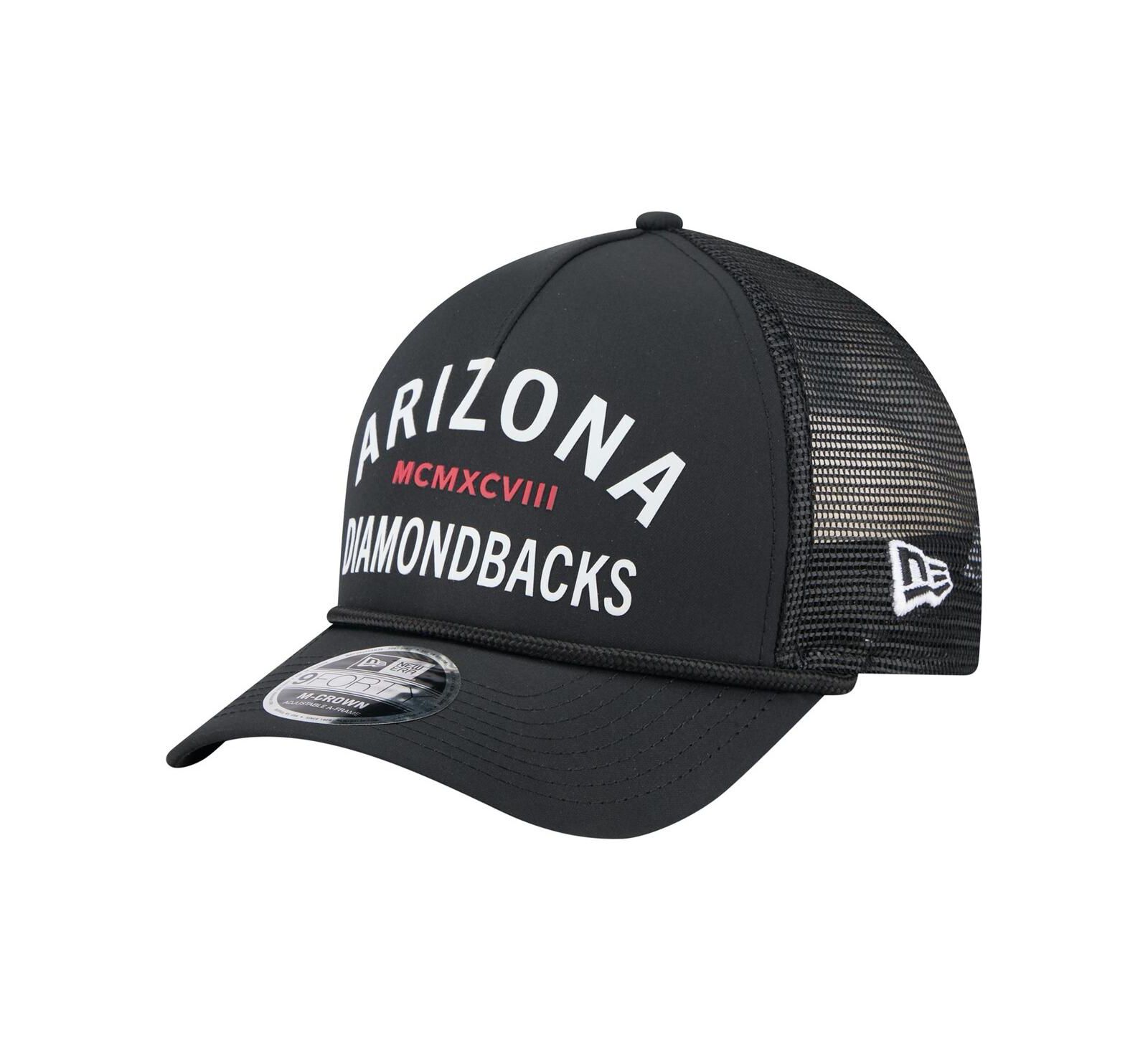 Мужская кепка New Era Arizona Diamondbacks Minimalist 9FORTY A-Frame регулируемая, черная