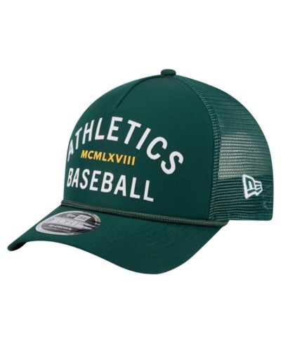 New Era Men's Green Athletics Minimalist 9FORTY A-Frame Adjustable Hat