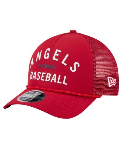 Мужская кепка New Era Red Los Angeles Angels Minimalist 9FORTY A-Frame Adjustable