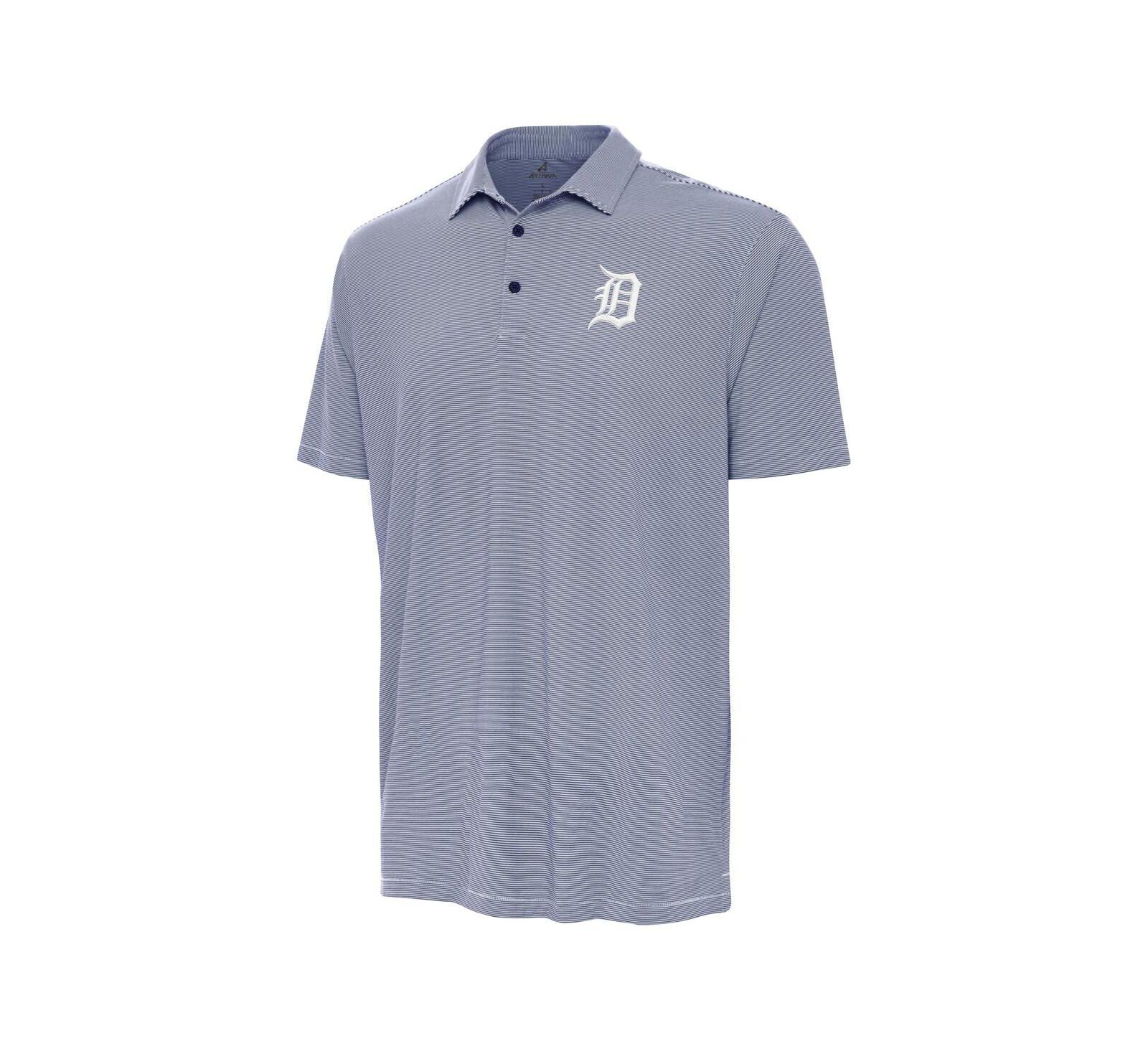 Antigua Мужская рубашка поло Detroit Tigers Navy/White