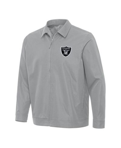 Antigua Мужская куртка Full-Zip Gray Las Vegas Raiders Pivot