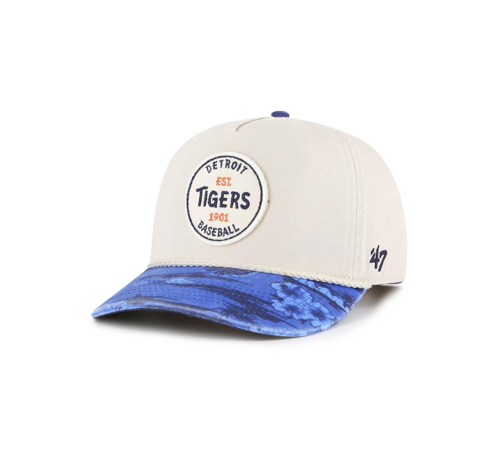 '47 Brand Men's Cream/Navy Detroit Tigers Fiji Rope Hitch Adjustable Hat