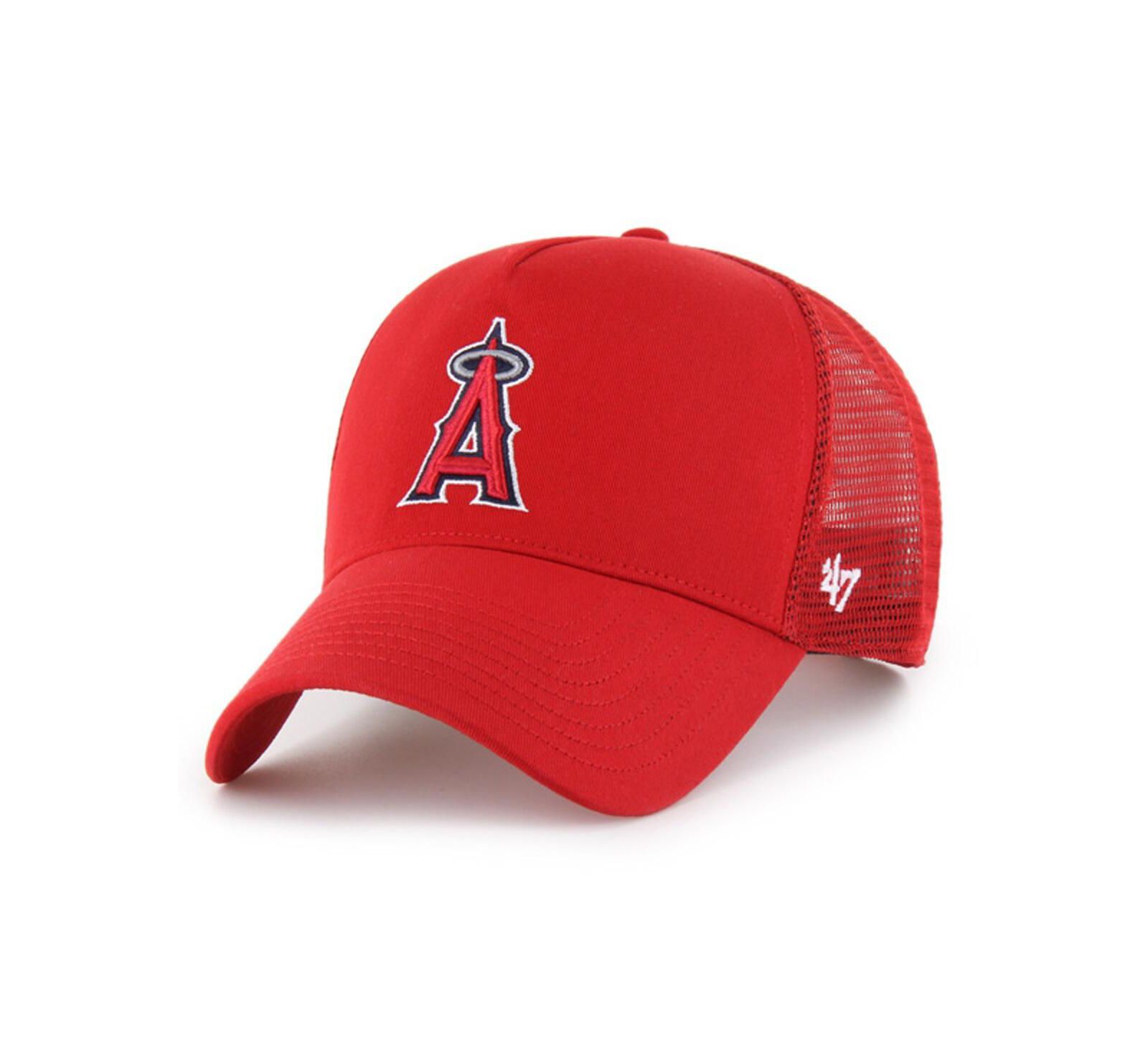 Мужская кепка '47 Brand Red Los Angeles Angels Ballpark Offside Adjustable Trucker Hat
