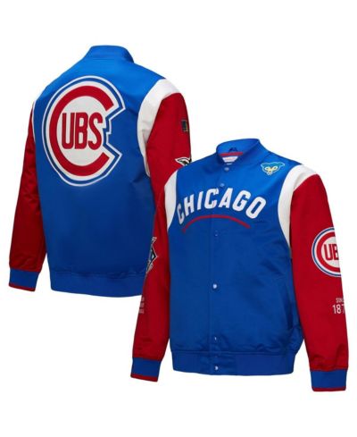 Мужская атласная куртка Mitchell & Ness Chicago Cubs Cooperstown Collection Team Origins Full-Snap