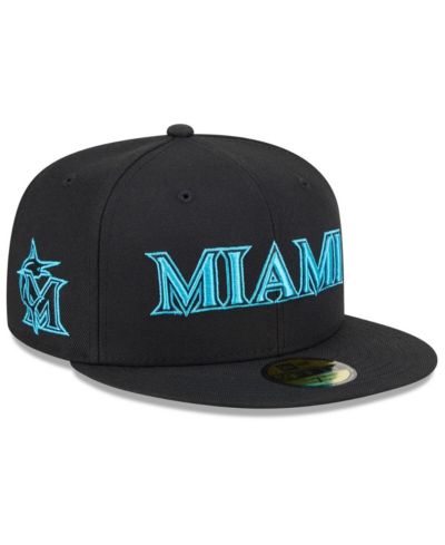 Мужская кепка New Era Black Miami Marlins 2025 City Connect 59FIFTY Fitted