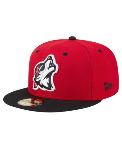 New Era Men's Red/Black Erie SeaWolves Authentic Collection 59FIFTY Fitted Hat