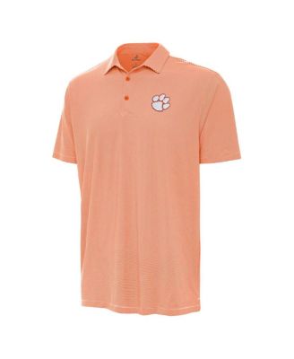 Antigua Men's Orange Clemson Tigers Twine Polo Shirt