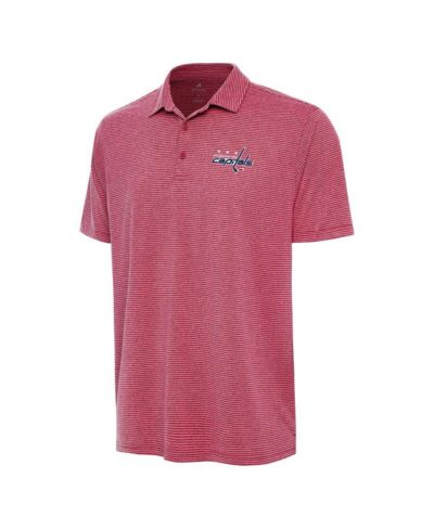 Мужская рубашка-поло Antigua Men's Heather Red Washington Capitals Scheme