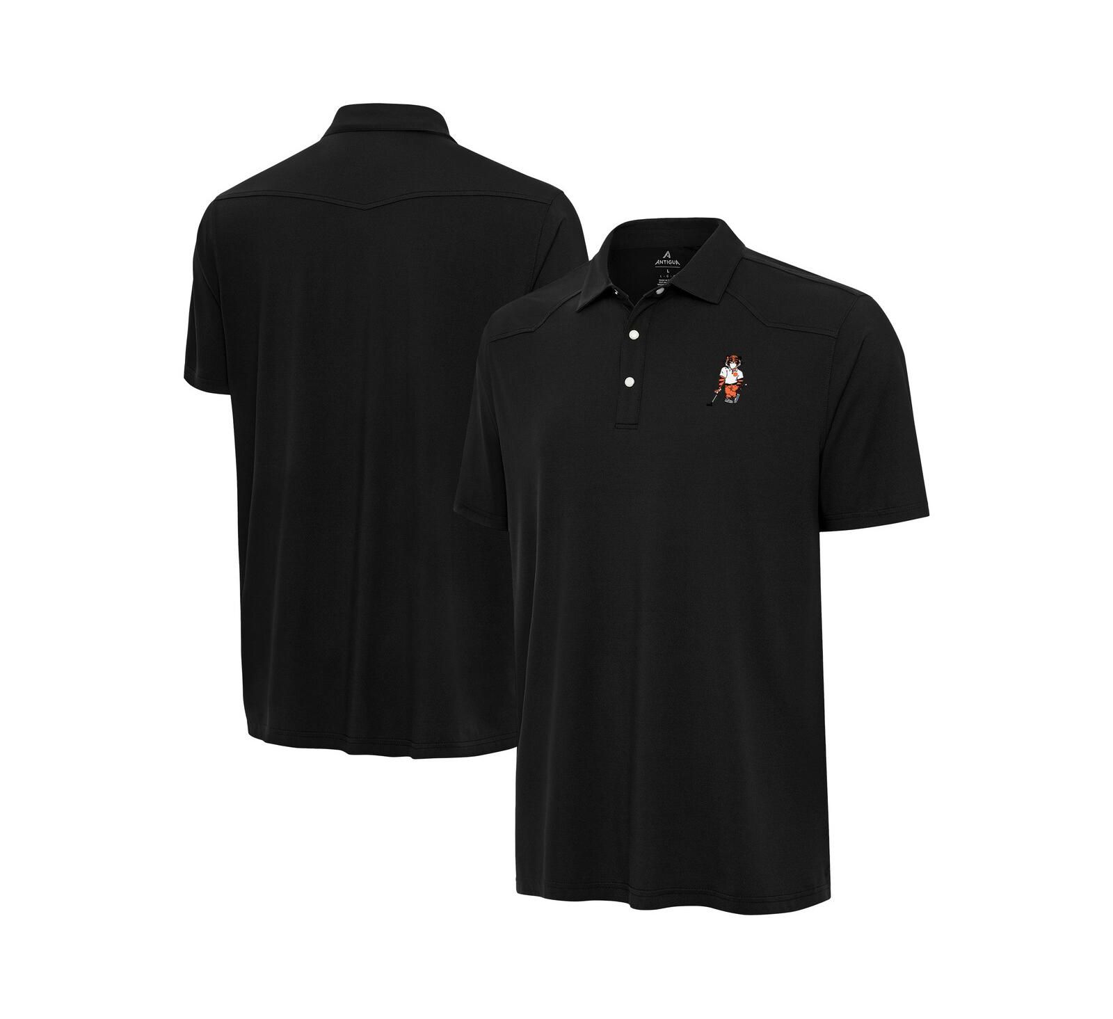 Поло рубашка Antigua Men's Black Clemson Tigers Golfer Western