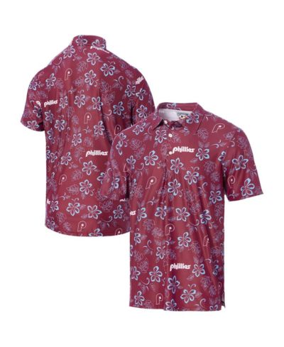 Reyn Spooner Men's Maroon Philadelphia Phillies Cooperstown Collection Performance Polo Shirt