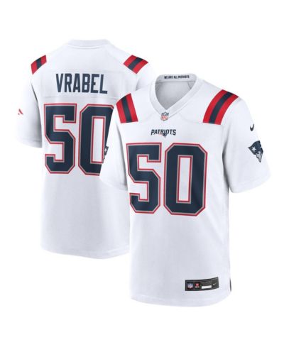 Nike Мужская игровая джерси Mike Vrabel White New England Patriots Retired Player