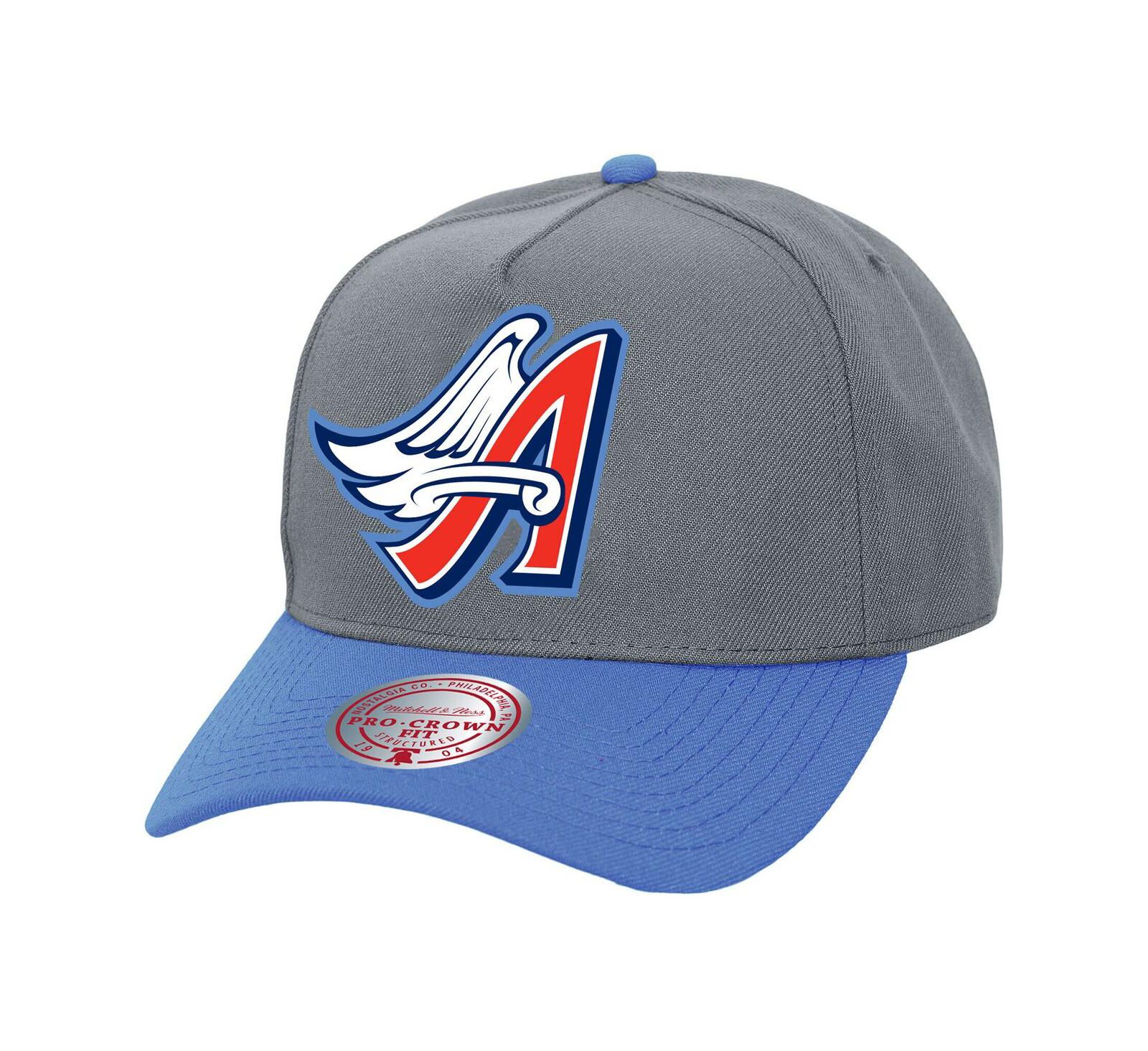 Mitchell & Ness Мужская и женская серая кепка Los Angeles Angels Basic Coop Pro регулируемая