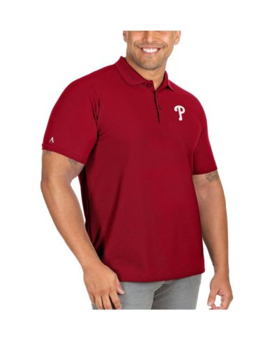 Antigua Мужская рубашка-поло Antigua Philadelphia Phillies Big & Tall Legacy Pique Red