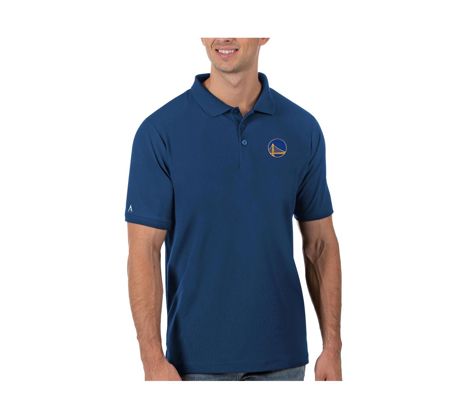 Antigua Men's Royal Golden State Warriors Legacy Pique Polo Shirt