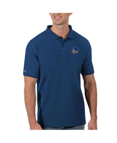 Antigua Men's Royal Golden State Warriors Legacy Pique Polo Shirt