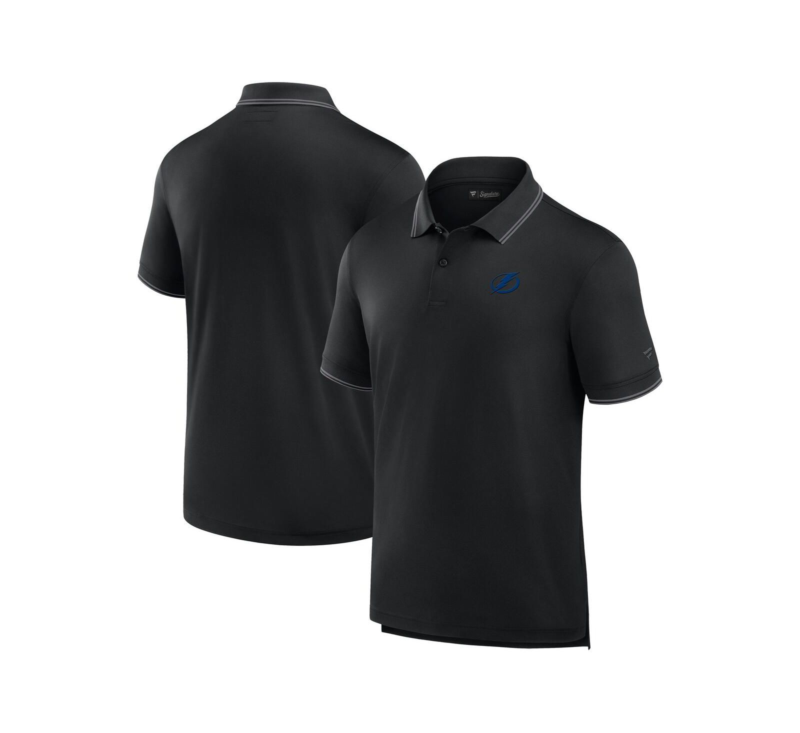 Fanatics Men's Black Tampa Bay Lightning Front Office Pique Polo Shirt