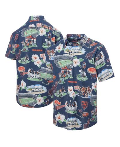 Reyn Spooner Men's Navy Chicago Bears Scenic Button-Down Shirt