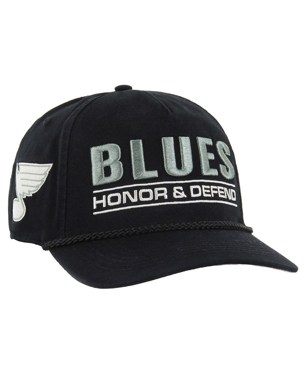 Мужская регулируемая кепка '47 Brand Black St. Louis Blues OHT Military Appreciation Homeland Honor and Defend Hitch