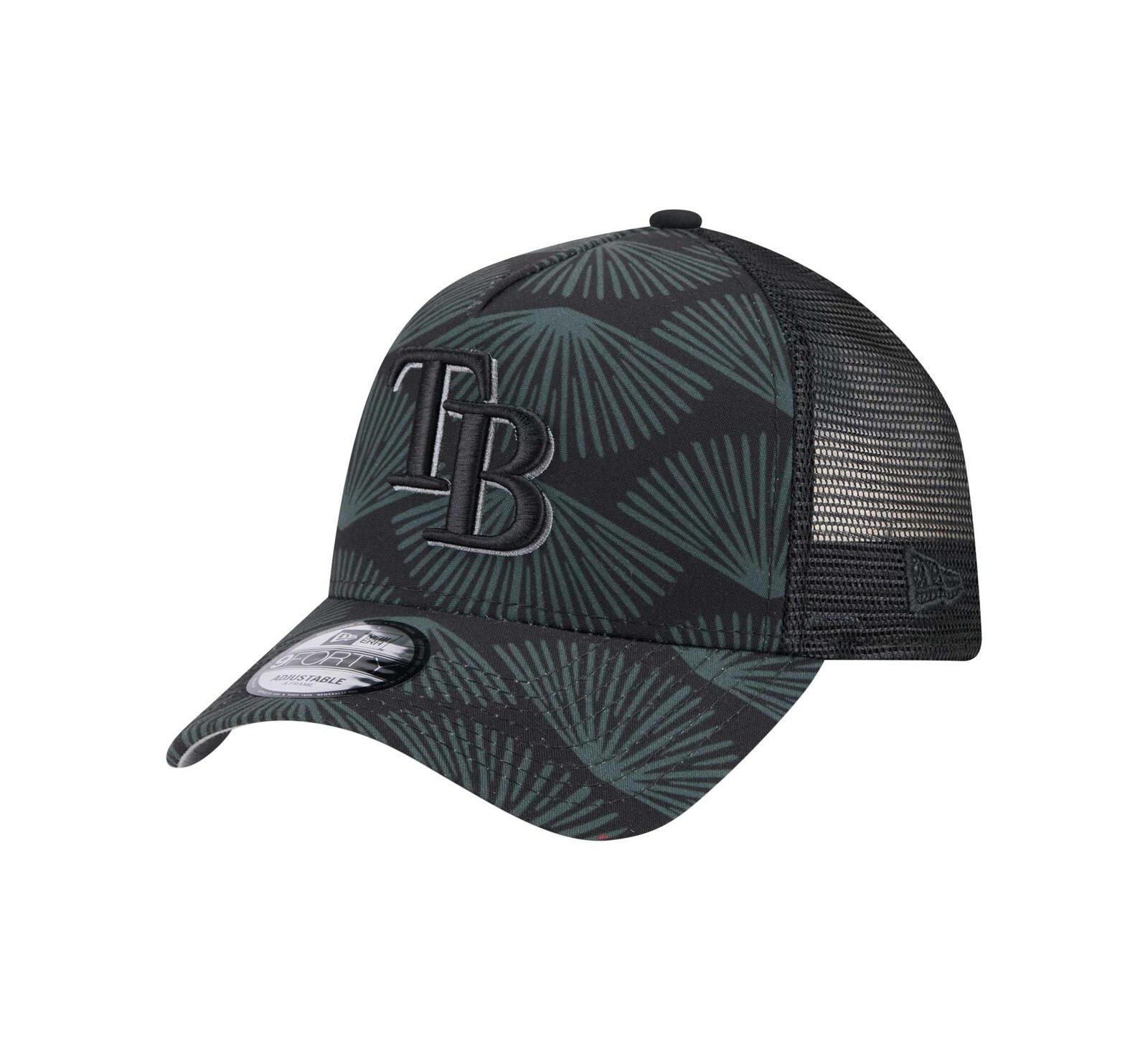 Мужская кепка New Era Tampa Bay Rays 9FORTY A-Frame Trucker регулируемая черная