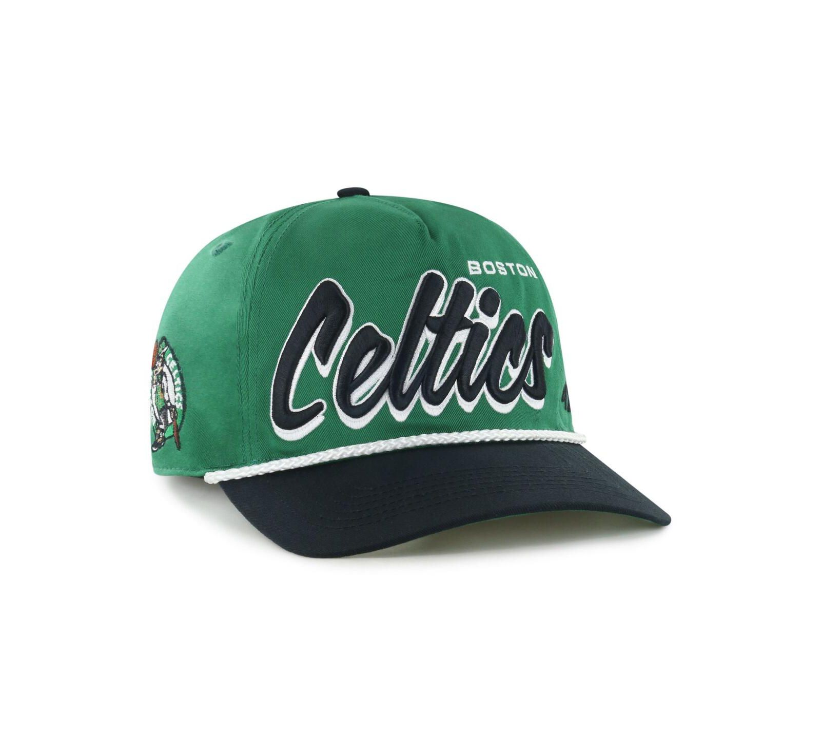 Мужская регулируемая кепка '47 Brand Kelly Green/Black Boston Celtics Drop Shadow Rope Hitch