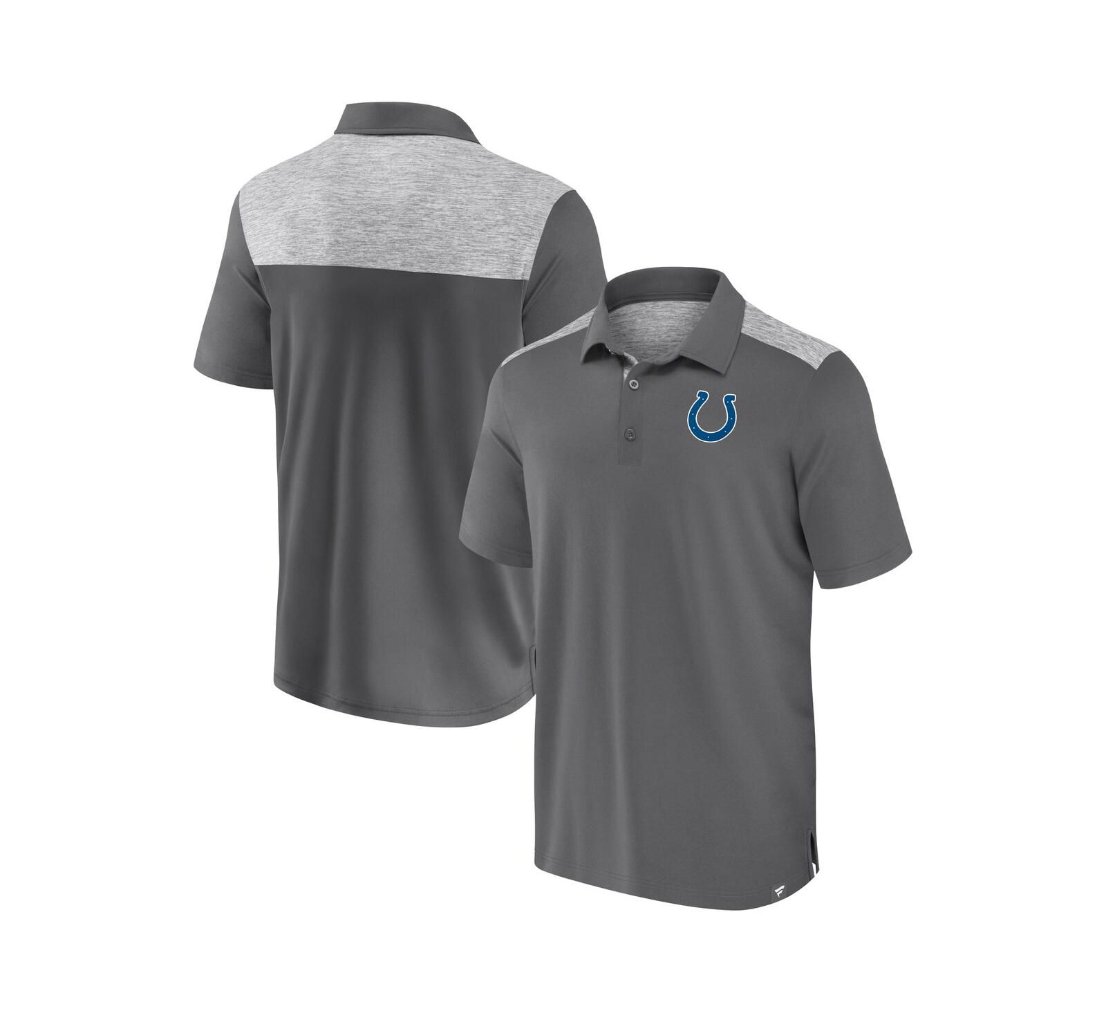 Поло Fanatics Men's Gray Indianapolis Colts Long Shot