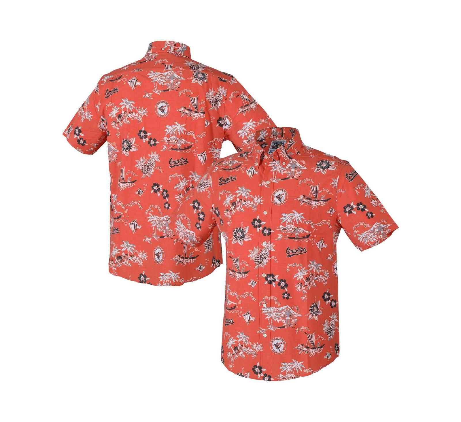 Reyn Spooner Men's Orange Baltimore Orioles Kekai Button-Down Shirt