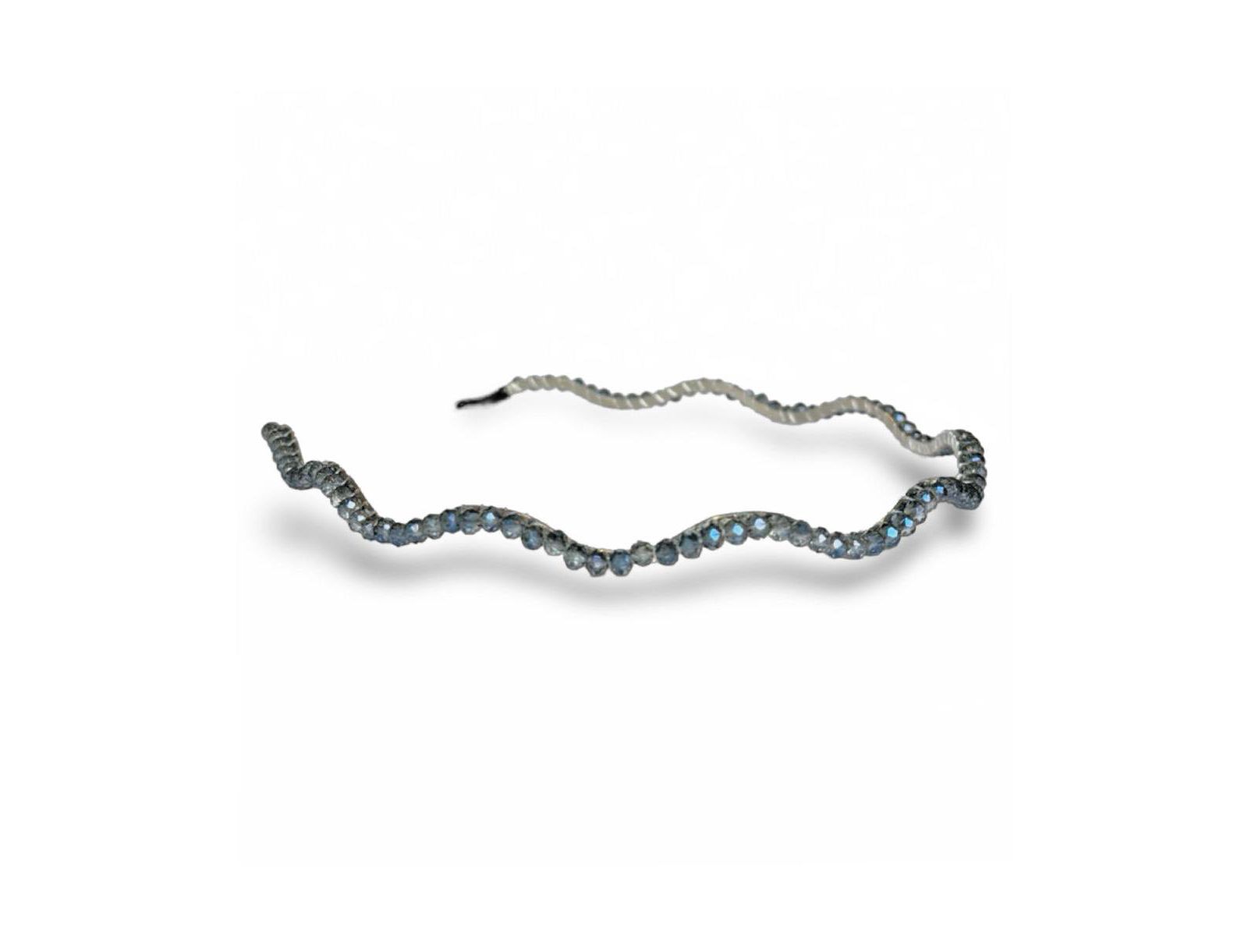Wavy Beaded Headband - Ocean Blue