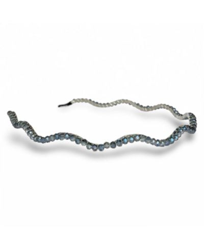 Wavy Beaded Headband - Ocean Blue