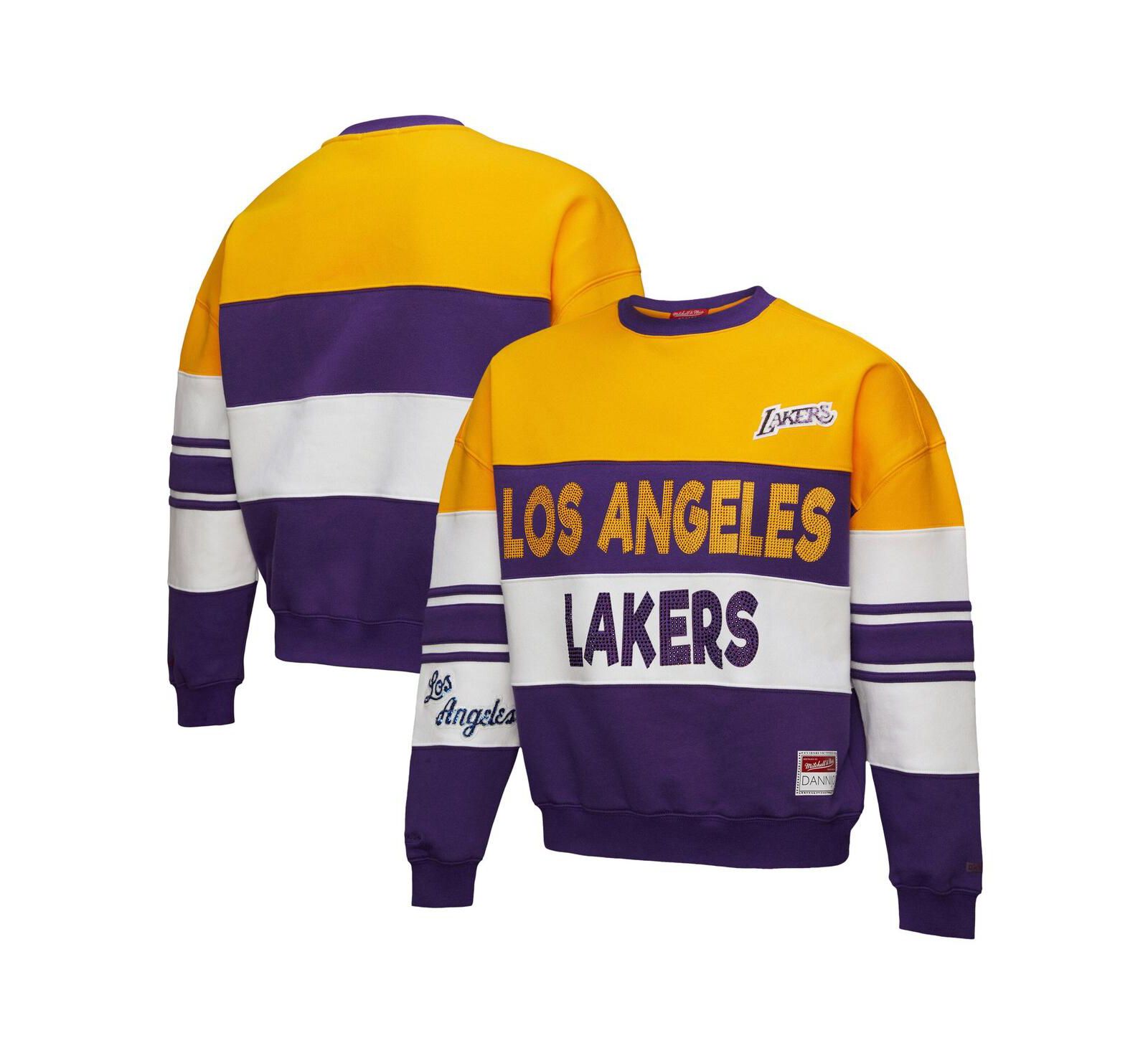 Mitchell & Ness X Dannijo Женская толстовка с логотипом Los Angeles Lakers, золото/фиолетовый