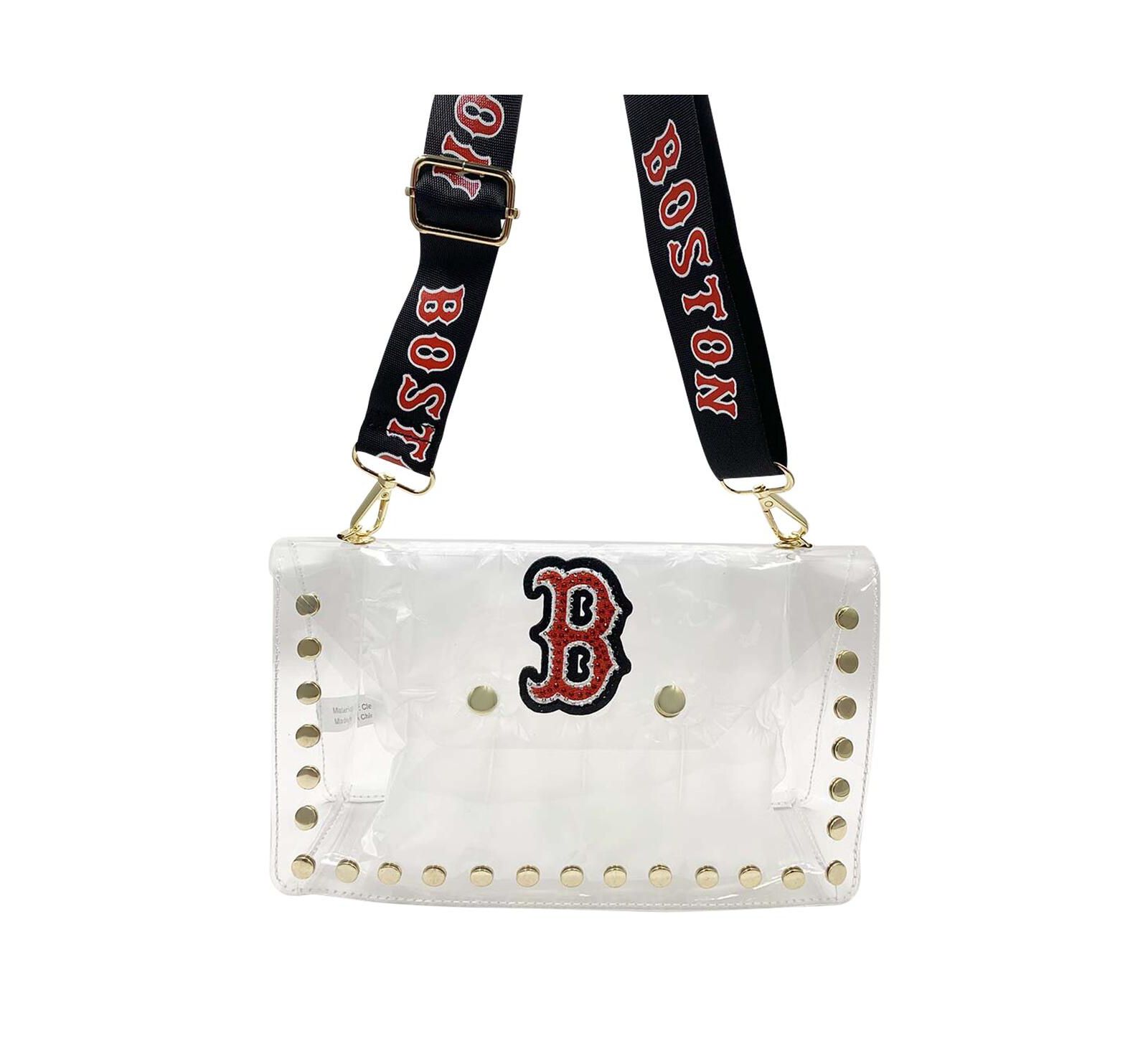 Cuce Women's Boston Red Sox Crystal Clear Envelope Crossbody Bag