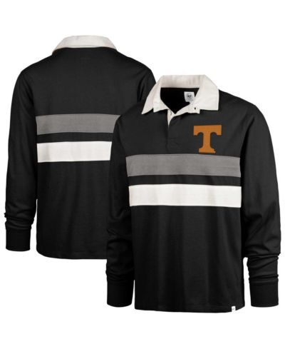 Мужская рубашка-поло '47 Brand Black Tennessee Volunteers Clubhouse Knox Thames Rugby Long Sleeve