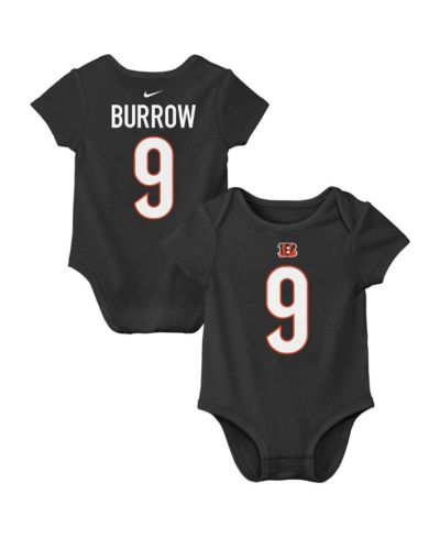 Боди Nike для малышей и девочек Joe Burrow Black Cincinnati Bengals