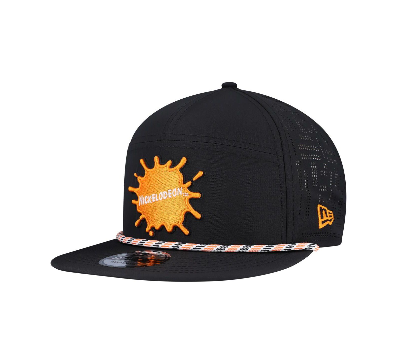 New Era Men's Black Nickelodeon Rope Trucker 9FIFTY Adjustable Hat