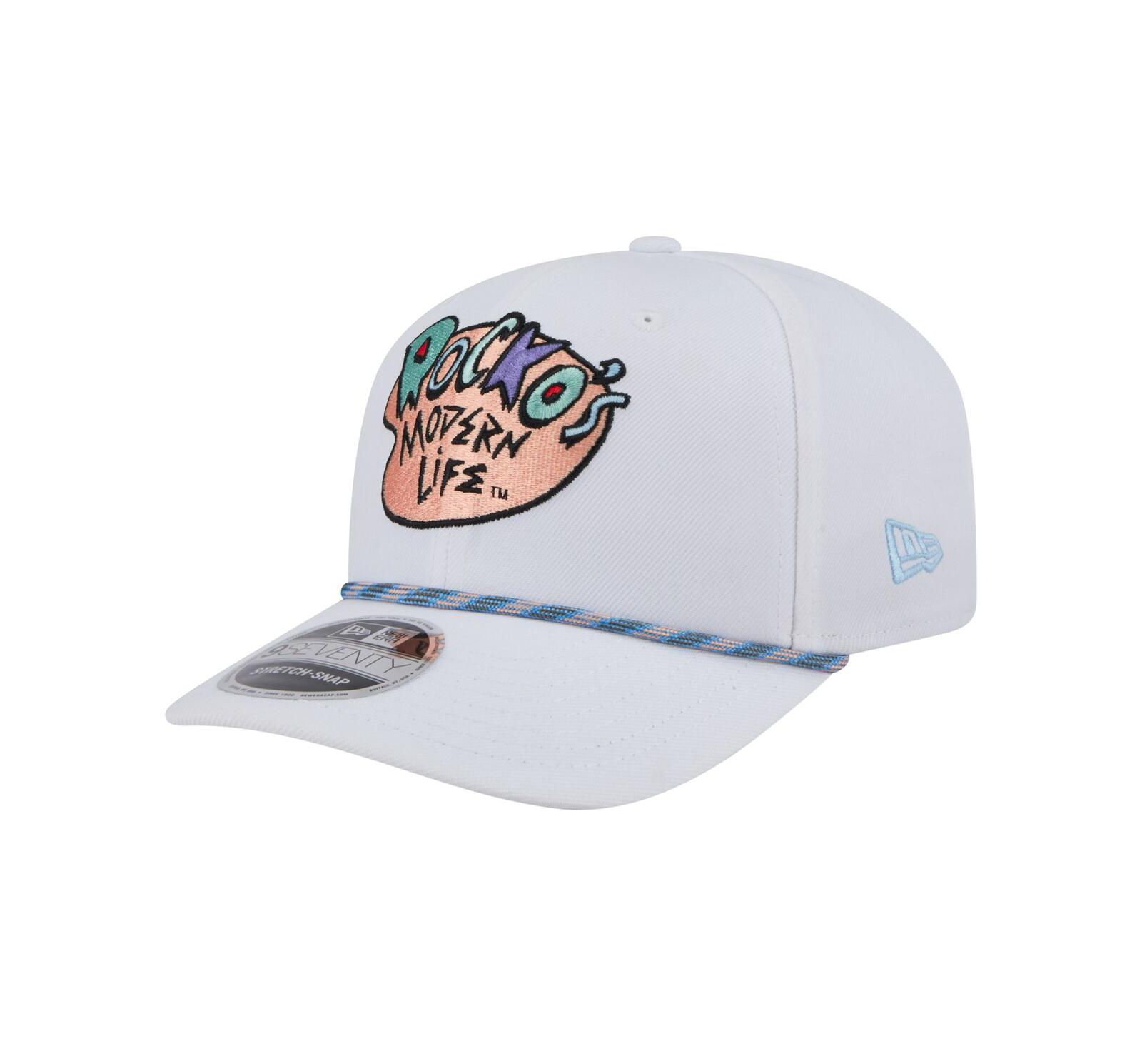 Мужская кепка New Era White Rocko's Modern Life Rope 9SEVENTY Stretch snap Adjustable