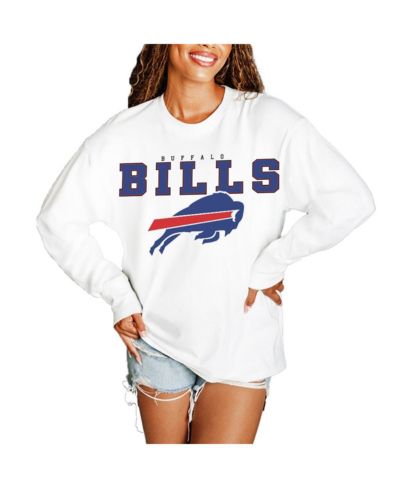 Gameday Couture Women's White Buffalo Bills Big Goals Oversized Long Sleeve T-Shirt