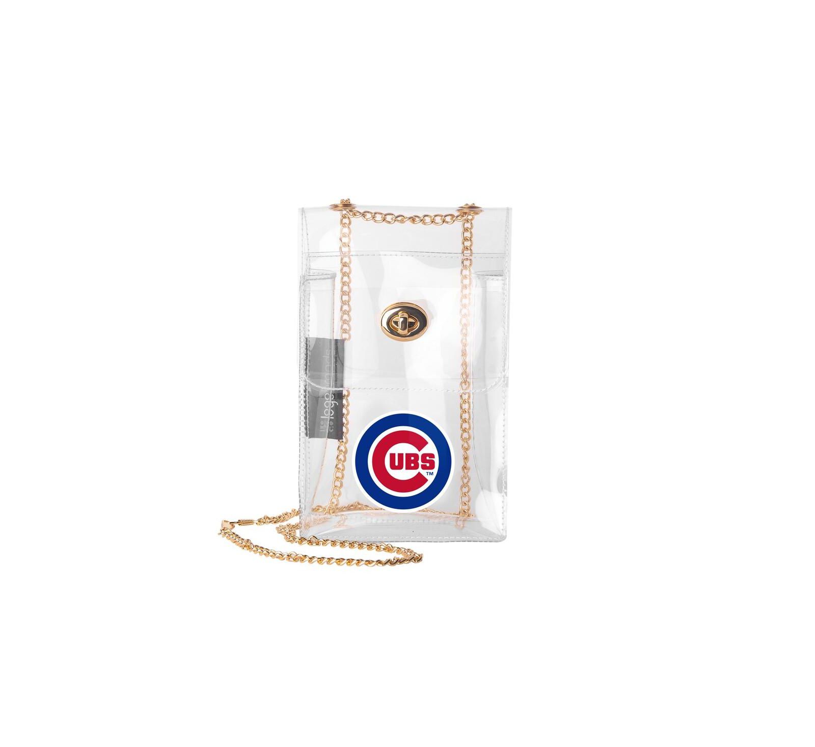 Logo Brands Chicago Cubs Clear Essential Crossbody Purse
