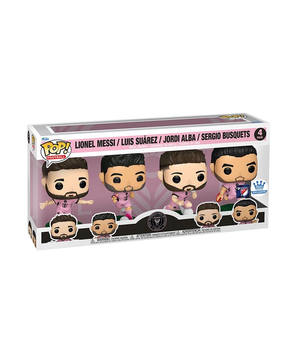 Набор из 4 виниловых фигурок Funko Jordi Alba, Sergio Busquets, Luis Suarez, Lionel Messi Inter Miami CF