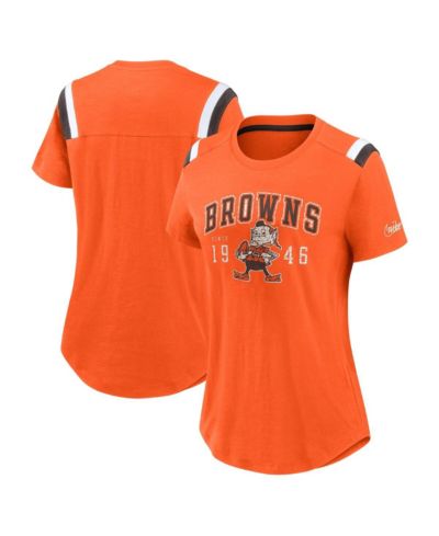 Nike Женская оранжевая футболка Cleveland Browns Historic Slub Fashion T-Shirt