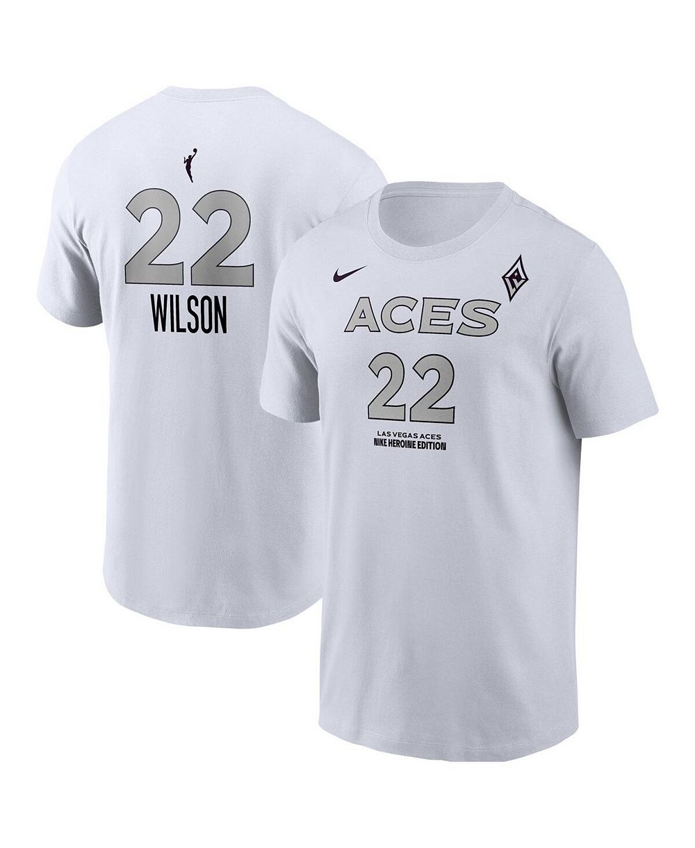 Футболка Nike Men's A'ja Wilson White Las Vegas Aces Heroine Edition Name & Number
