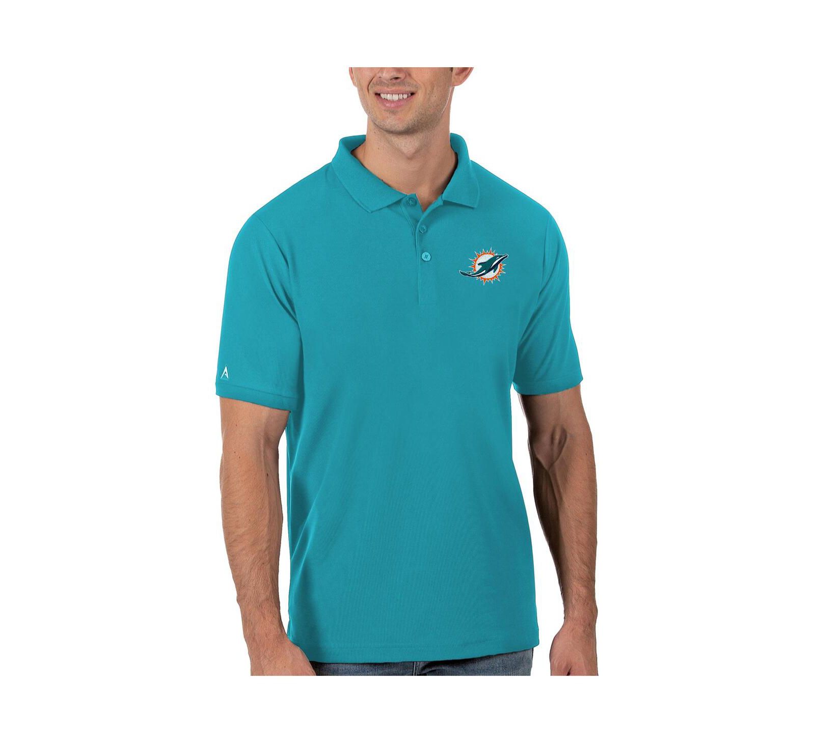 Мужская рубашка-поло Antigua Aqua Miami Dolphins Legacy Pique